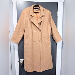 Vintage‎ Hunters Run Camel Wool Blend Long Winter Coat – Size 20WP – Made in USA
